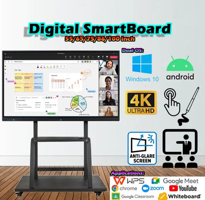 Interactive White Board School TV Touch Screen Monitor Interactive Display Smart Board Office